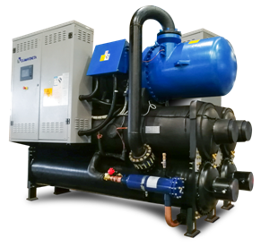 High Efficiency Flooded Water Cooled Chiller With Screw Compressor